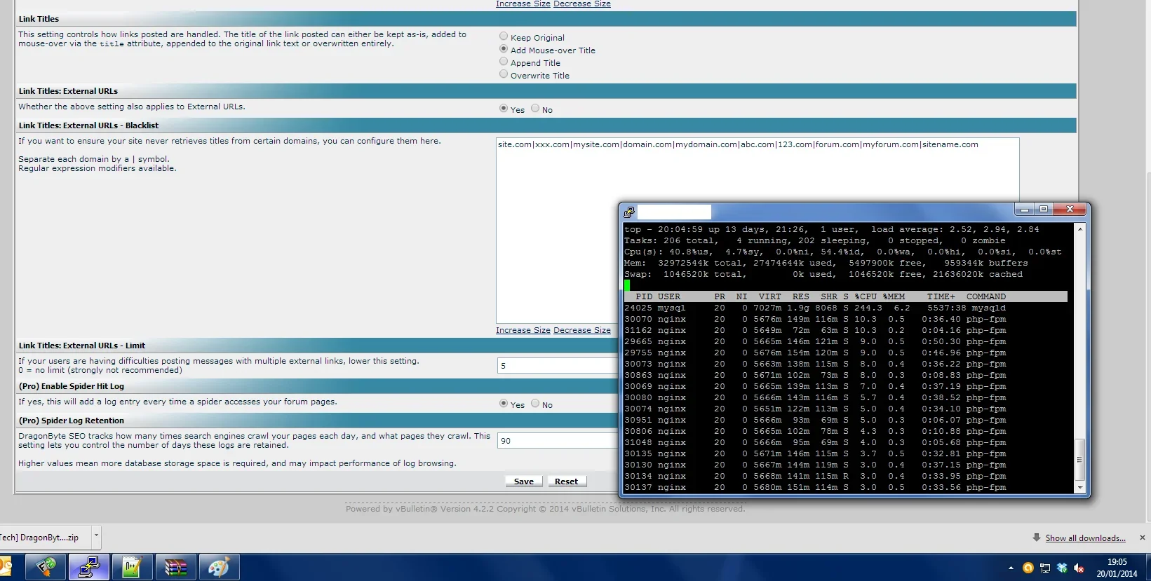 DBSEO really high load now.webp
